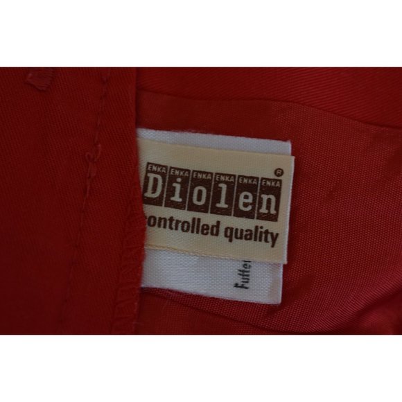 Vintage Red Marco Pecci Polyester-Baumwolle/Cotton‎ Wrap Skirt - Picture 9 of 10